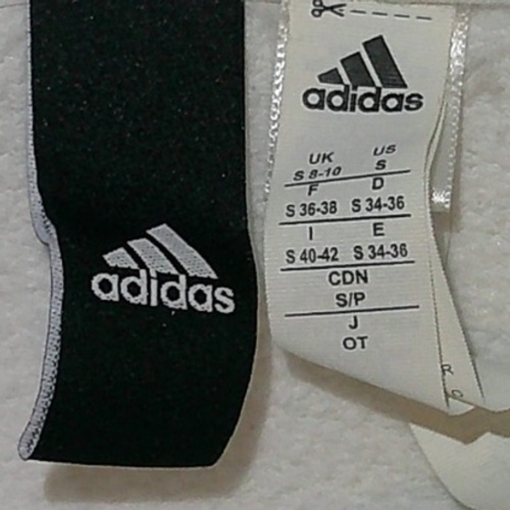 Adidas‎ Hoodie Pullover Sweatshirt Athleisure Activewear White Women's S - Picture 3 of 3